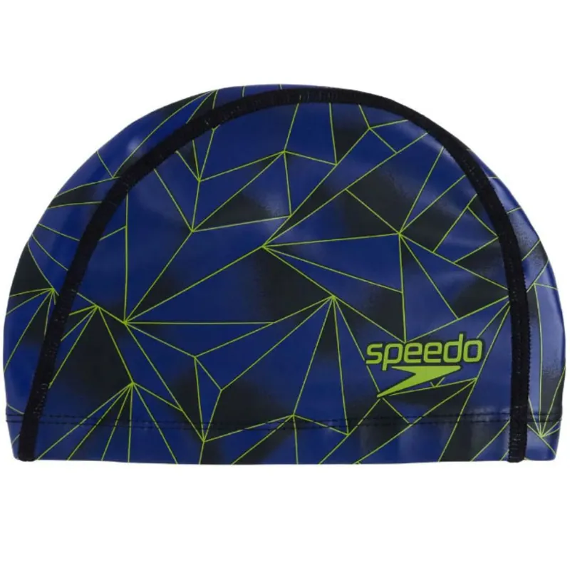 Speedo Junior Printed Pace Cap Black/Blue